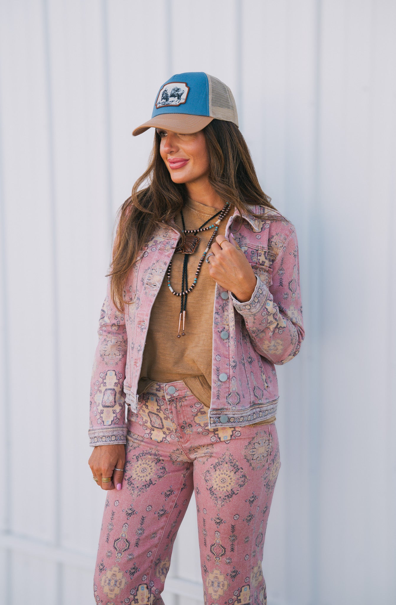 ジャケット INES&MARECHAL IDENTITE OVERSIZED JACKET (IDENTITE ROSE) Pink Oversized Denim Jacket