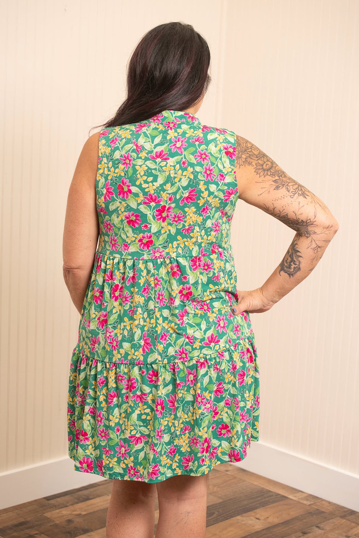 Dear Scarlett Breezy Blooms Lizzy Dress - Kelly Green - Kelly Green/M