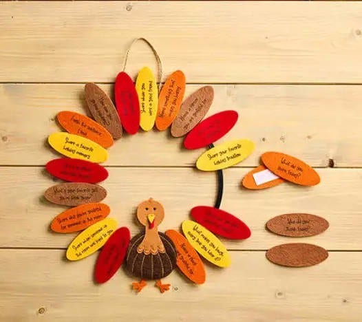 Turkey Gratitude Wreath