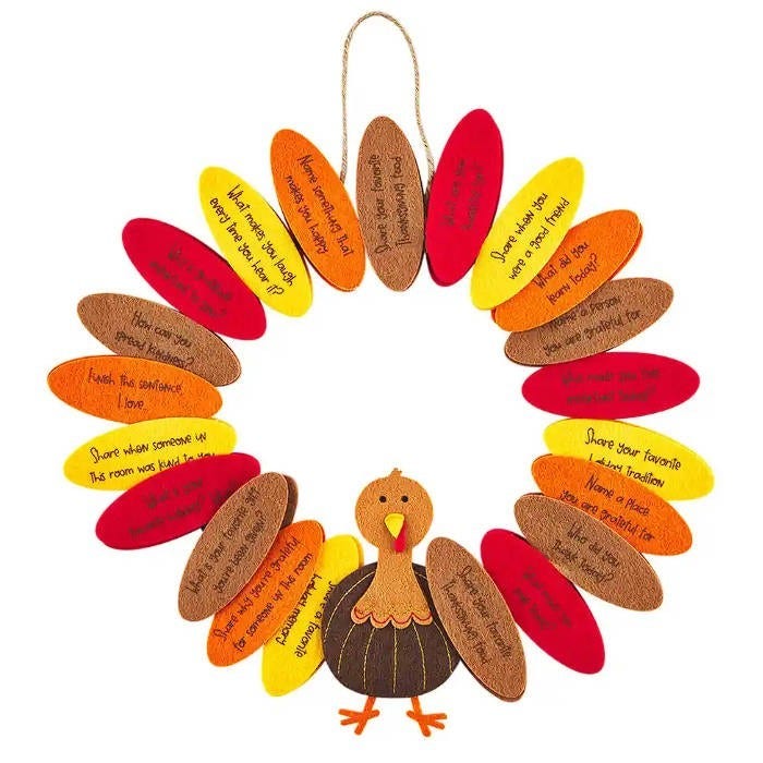 Turkey Gratitude Wreath
