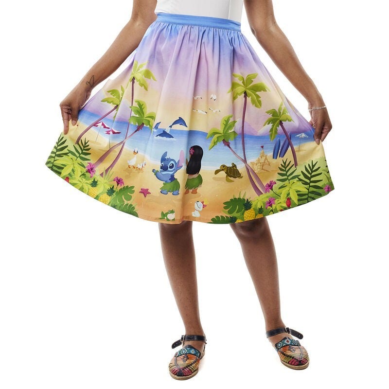 STITCH SHOPPE DISNEY LILO AND STITCH BEACH SCENE  SANDY SKIRT *Final Sale*