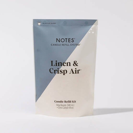 Linen & Crisp Air NOTES Candle Refill Kit