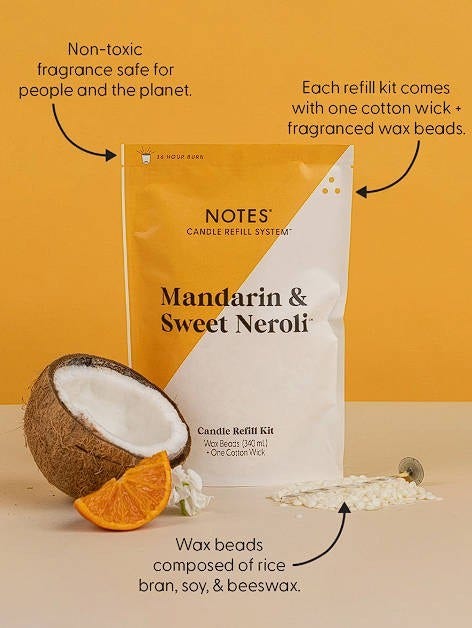 Mandarin & Sweet Neroli NOTES Candle Refill Kit