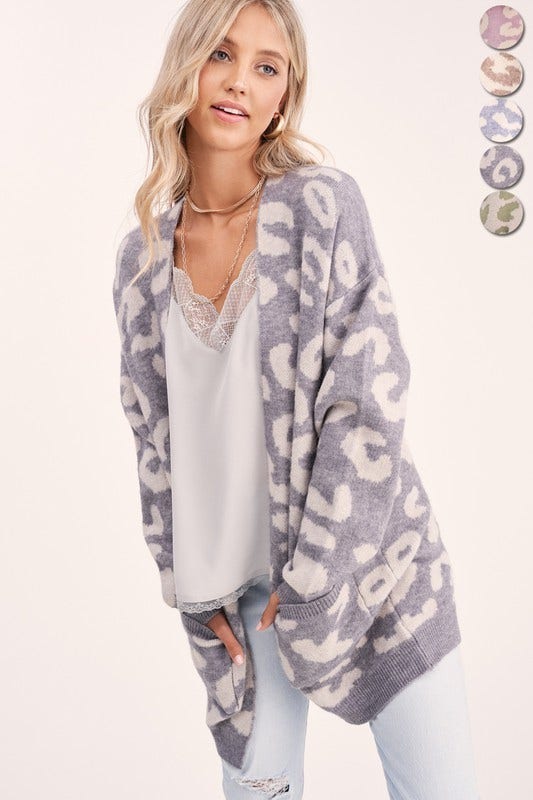 oversized leopard cardigan