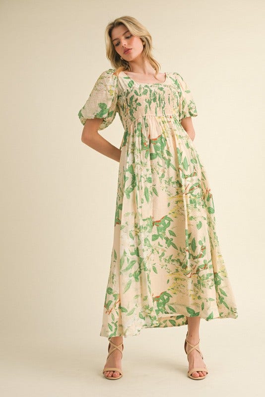 tencel maxi dress Tencel Sleeveless Smocked Maxi Dress