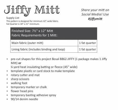 Pattern - Jiffy Mitt (12 x 7.5)