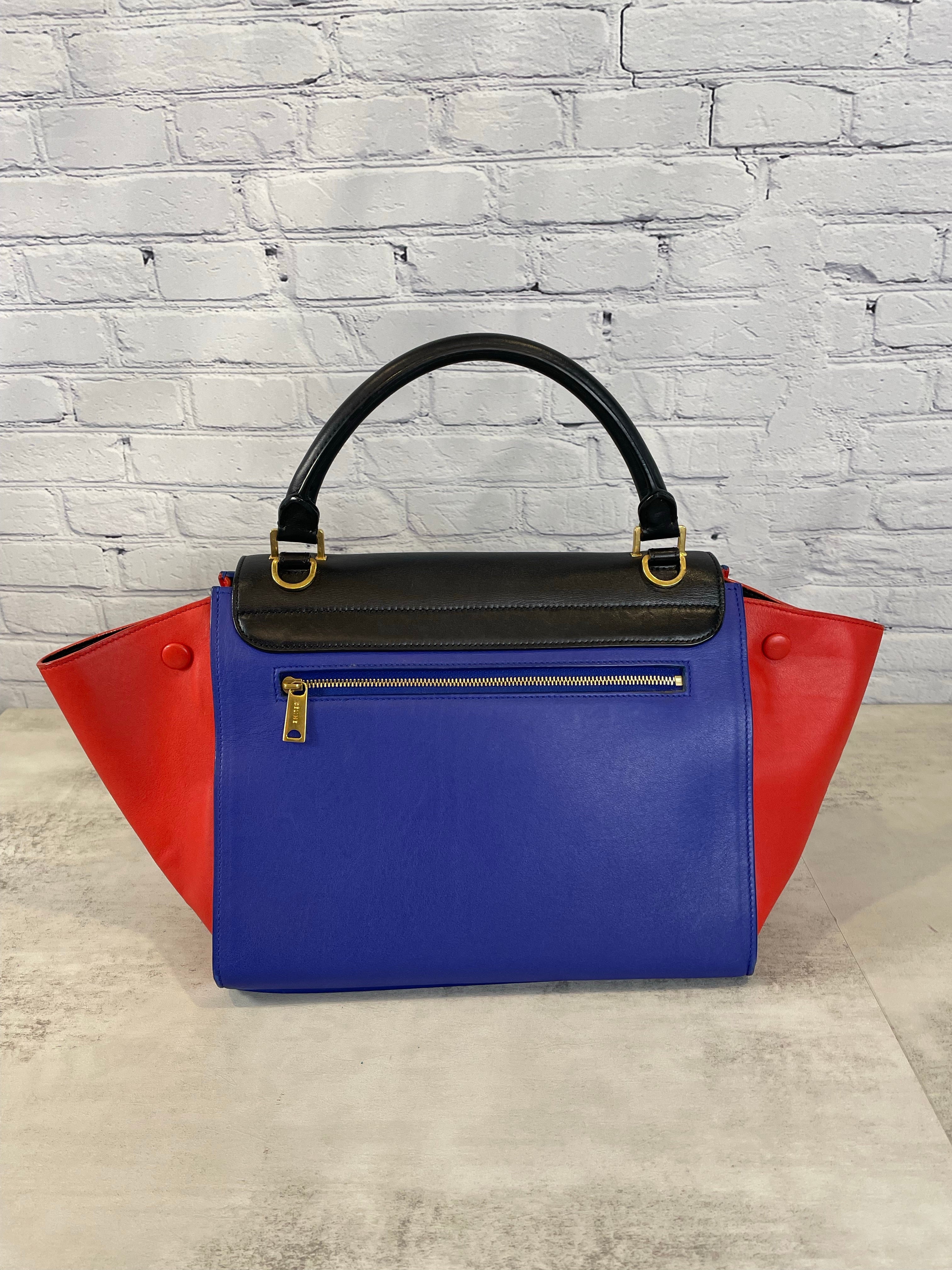 Celine Small Trapeze Bag in Tricolor Leather Discover a curated selection of pre owned luxury handbags and accessories at our virtual boutique. Shop designer pieces at a fraction of the price all