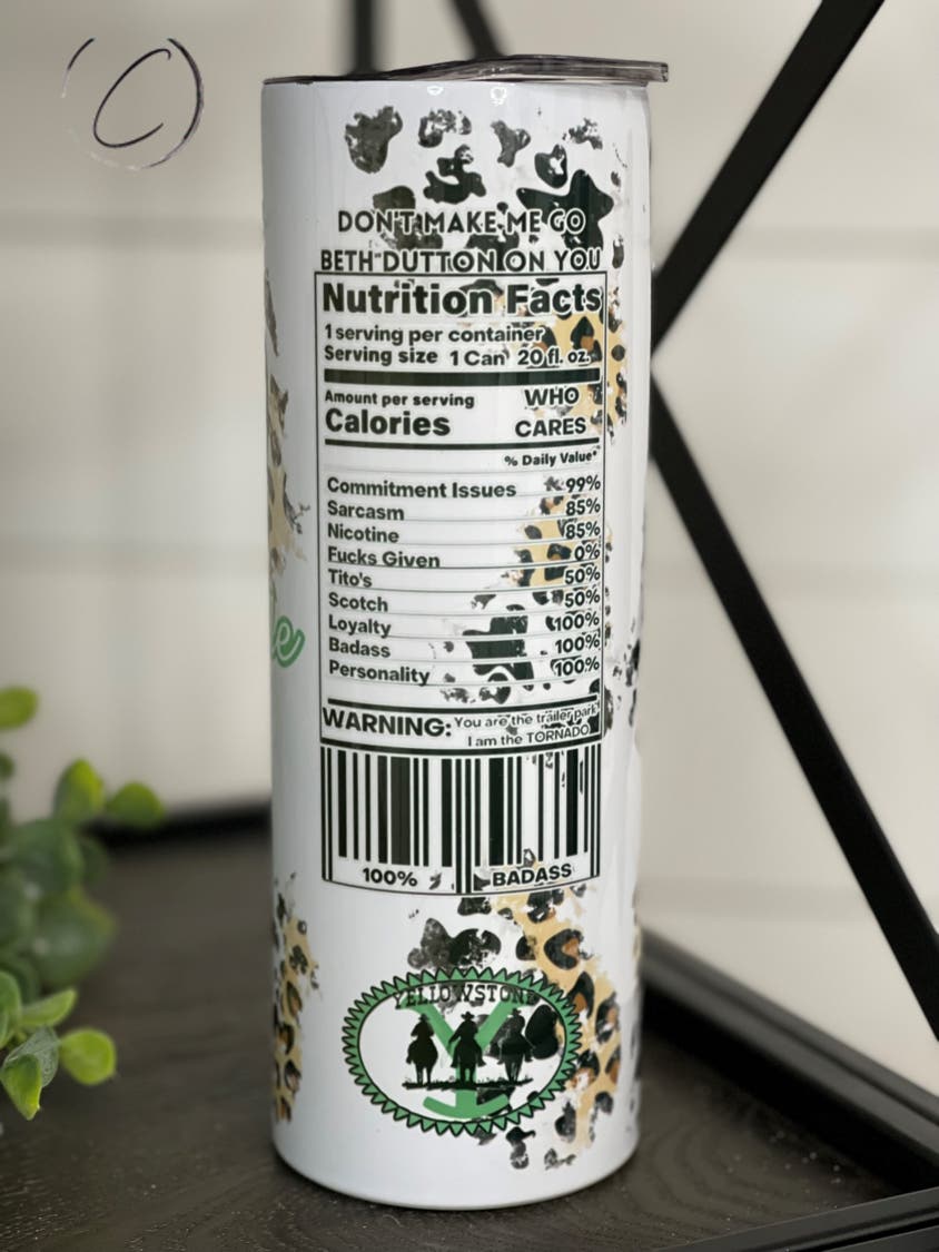 Beth's Handmade Double Tito's 20oz Skinny Tumbler | TREAT ...