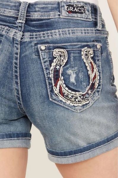 Grace in LA Horseshoe Easy Fit Shorts | Whether you ride Grace in LA Horseshoe Easy Fit Shorts | Whether you ride
