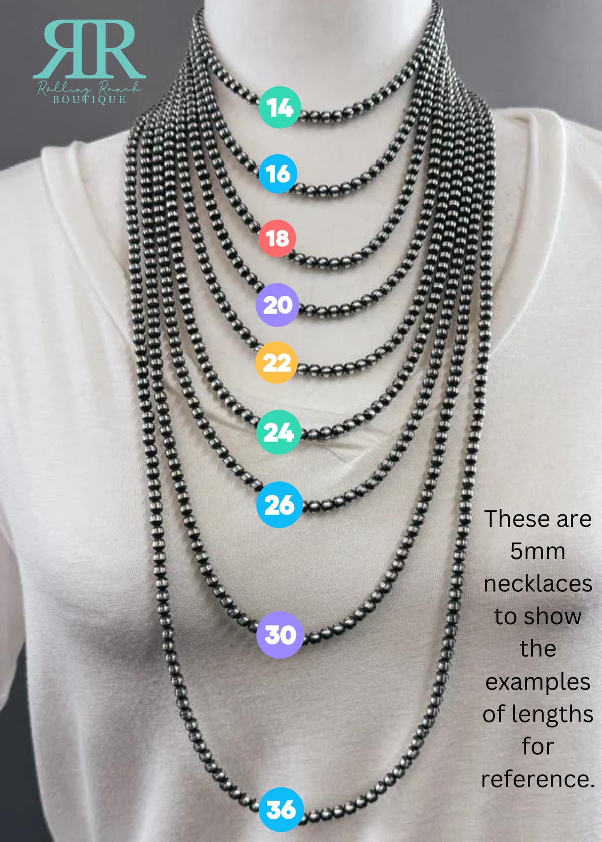Authentic 9mm Saucer Necklace | 16", 18" 20" 22" & 24" *Final Sale*