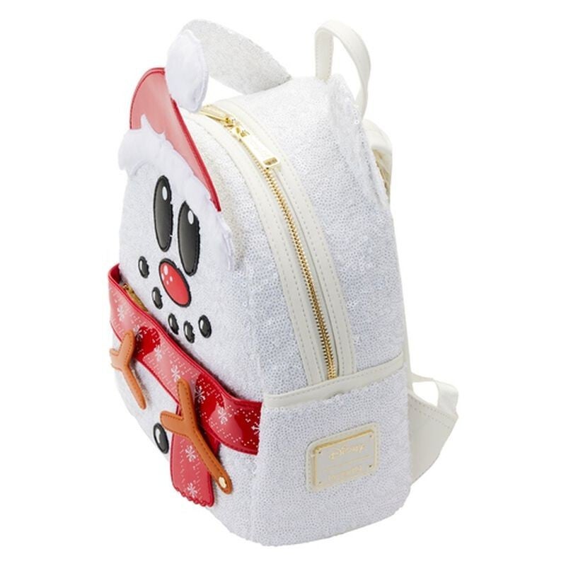 LOUNGEFLY Disney Mickey Mouse Snowman Sequin Mini Backpack