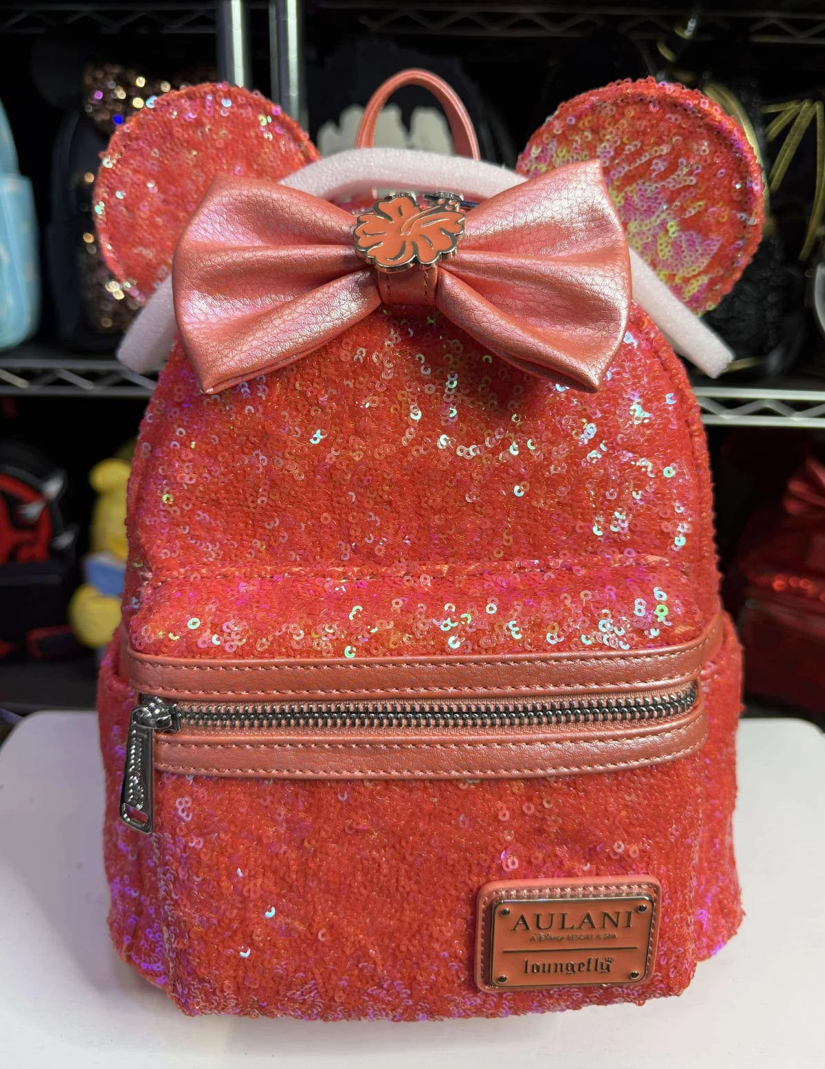 Loungefly Disney Aulani Coral Sequin Mini Backpack | MadBagger.com