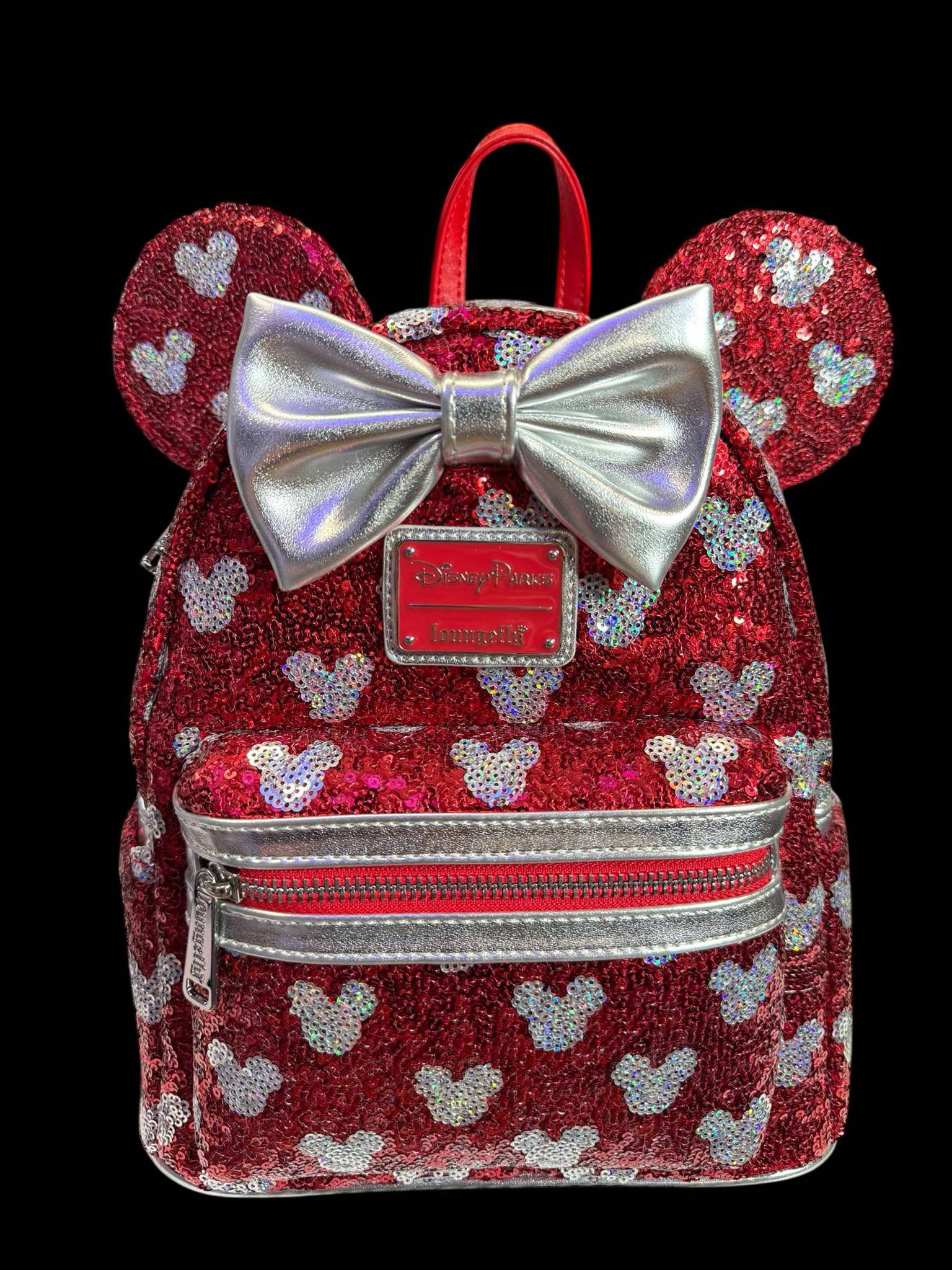 Loungefly Disney Minnie Mouse Red & Silver Sequined Hidden  display picture 2