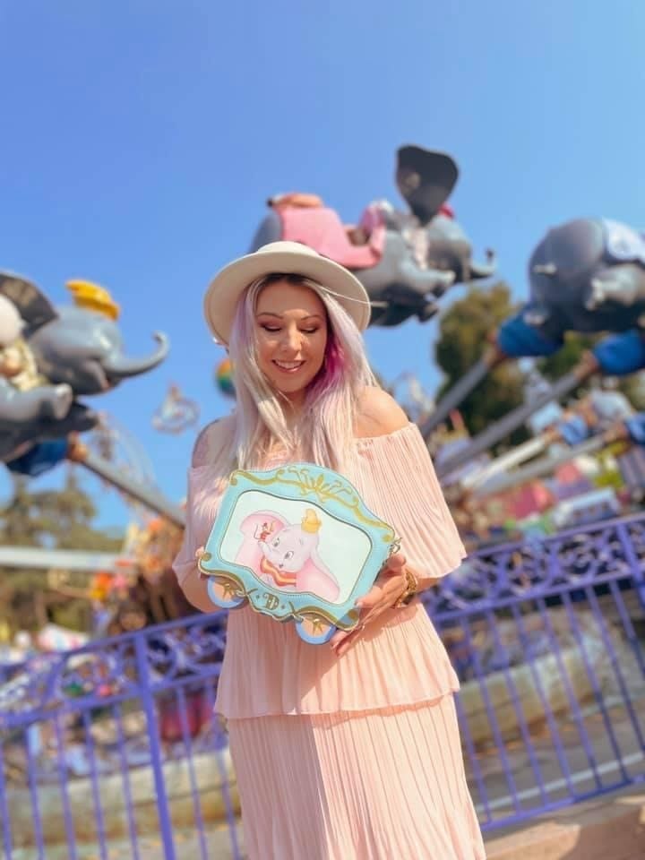 LOUNGEFLY Disney Dumbo 80th Anniversary Train Car Crossbody