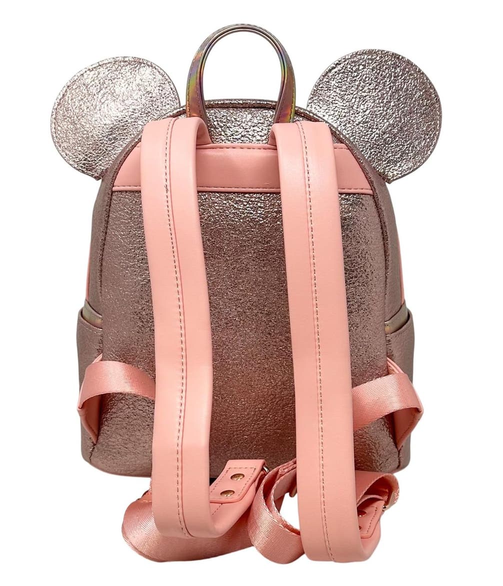 Loungefly Disney Minnie Mouse Pink Rose Metallic Mini  display picture 3