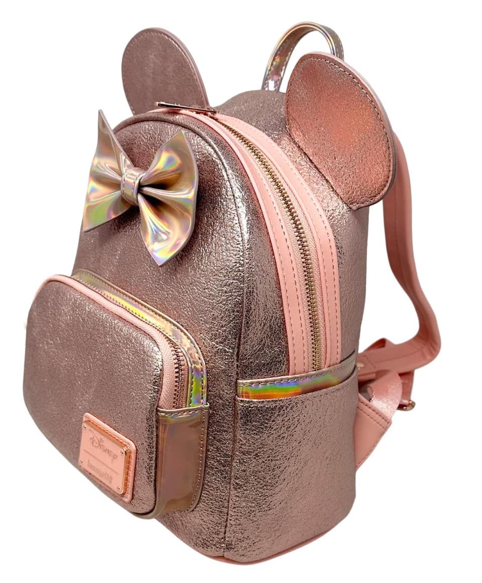 Loungefly Disney Minnie Mouse Pink Rose Metallic Mini Loungefly Disney Minnie Mouse Pink Rose Metallic Mini