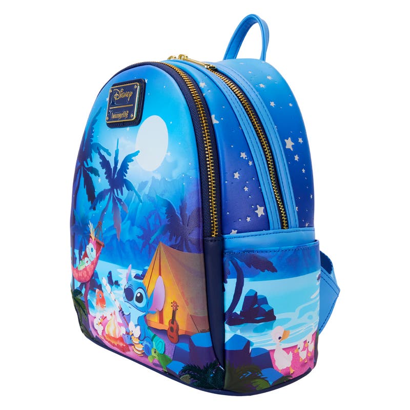 NWT Loungefly Disney Lilo & Stitch Camping Cuties Glow In The Dark Mini Backpack Amazon.com: Loungefly Disney Stitch Camping Cuties Glow Mini  main image 4