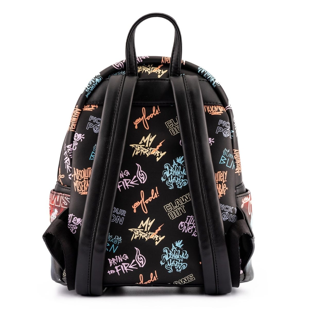 Disney Black Leather Backpack with Colorful Design Sleeping Beauty Maleficent Stained Glass Mini-Backpack  main image 2