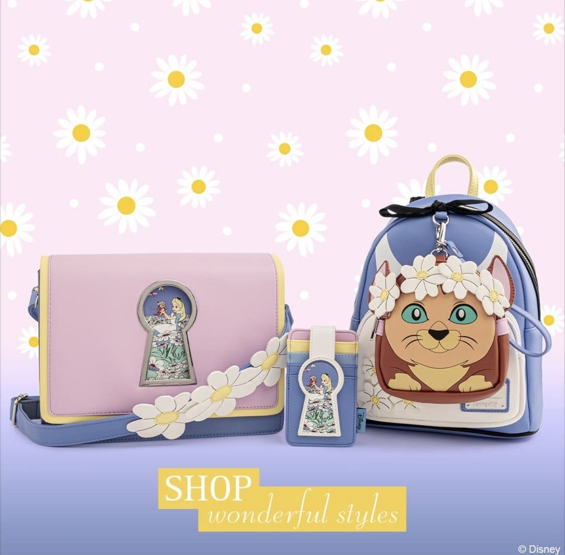 LOUNGEFLY Disney Alice in Wonderland Cosplay Mini Backpack  display picture 3