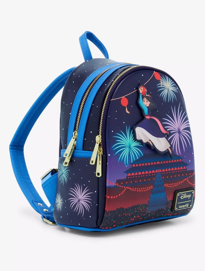 NWT!✨GLOW IN THE DARK✨ Loungefly Disney’s Mulan Backpack! Loungefly Disney Mulan Fireworks Glow in the Dark Mini  main image 3