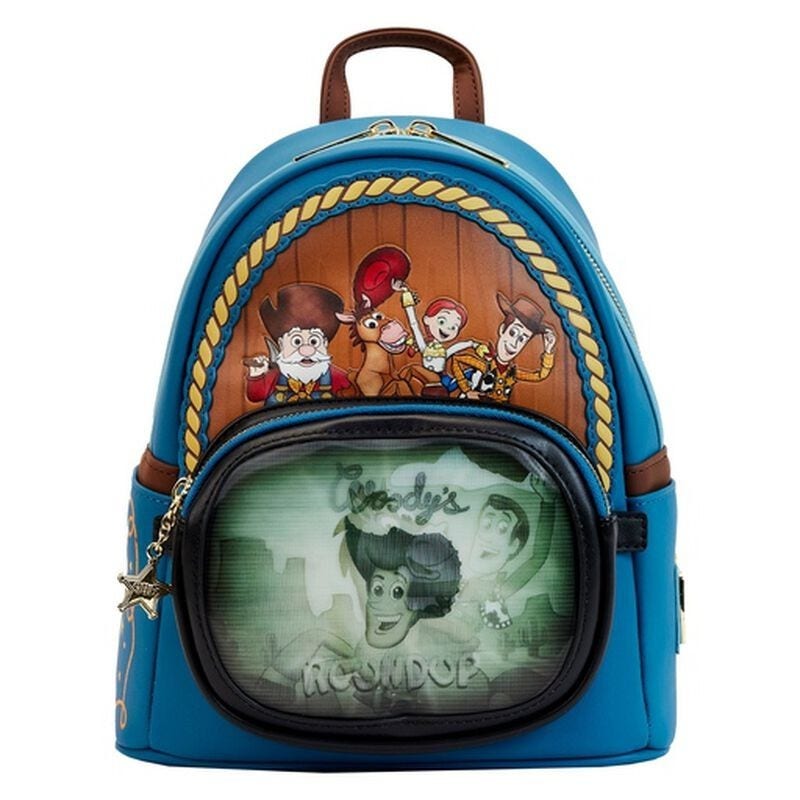 LOUNGEFLY Disney Toy Story Woody's Round Up Lenticular Mini Backpack