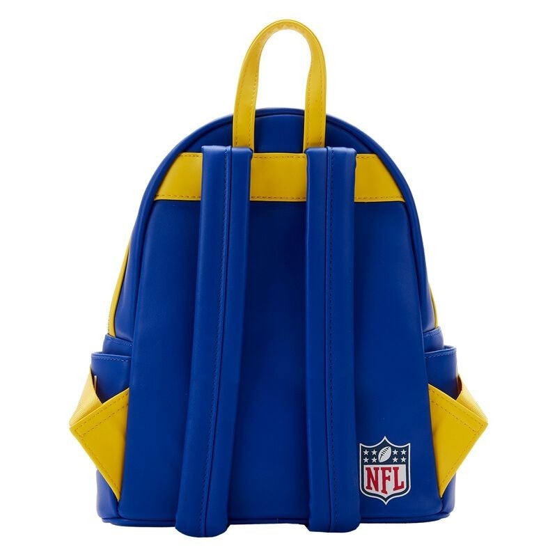 【Lounge Fly】NFL Los Angeles Rams Patches Mini Backpack LOUNGEFLY NFL LA Rams Patches Mini Backpack | MadBagger.com