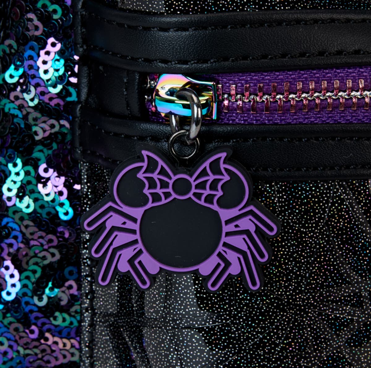 NEW CUSTOM Loungefly Rhinestone Disney Minnie Halloween Spider Glow Backpack WDBK3728-  main image 2