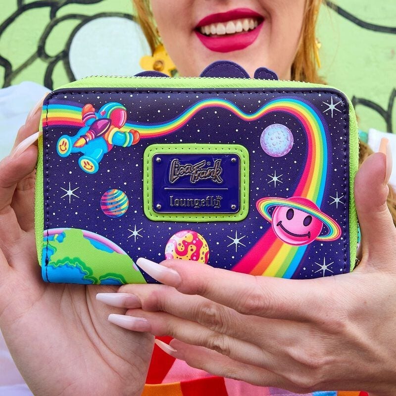 Loungefly Lisa Frank Cosmic Alien Ride Zip-Around Wallet Amazon.com: Loungefly Lisa Frank Cosmic Alien Ride Zip  main image 2