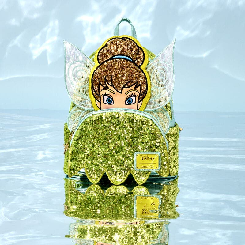 Peter Pan Tinker Bell Holiday Cosplay Sequin Mini Backpack Loungefly Peter Pan Tinker Bell Holiday Cosplay Sequin Mini  main image 4