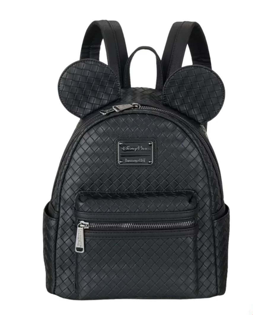 Loungefly Disney Parks Mickey Mouse Ears Black Woven Mini  display picture 1