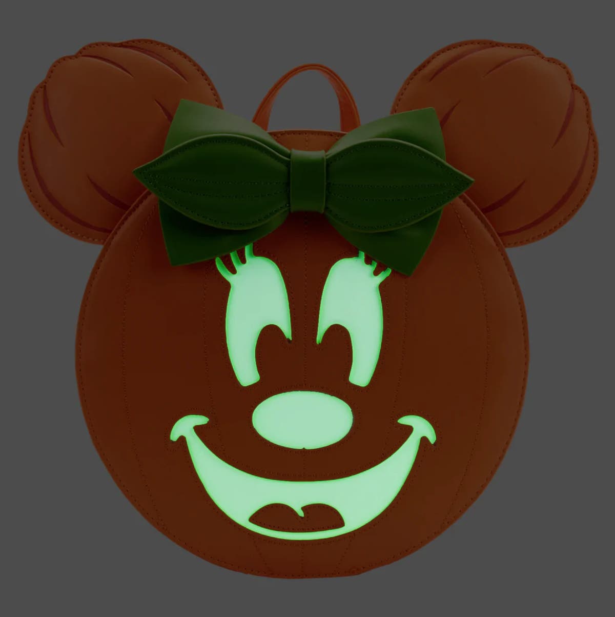 LOUNGEFLY Disney Minnie Mouse Pumpkin Glow in the Dark Mini 