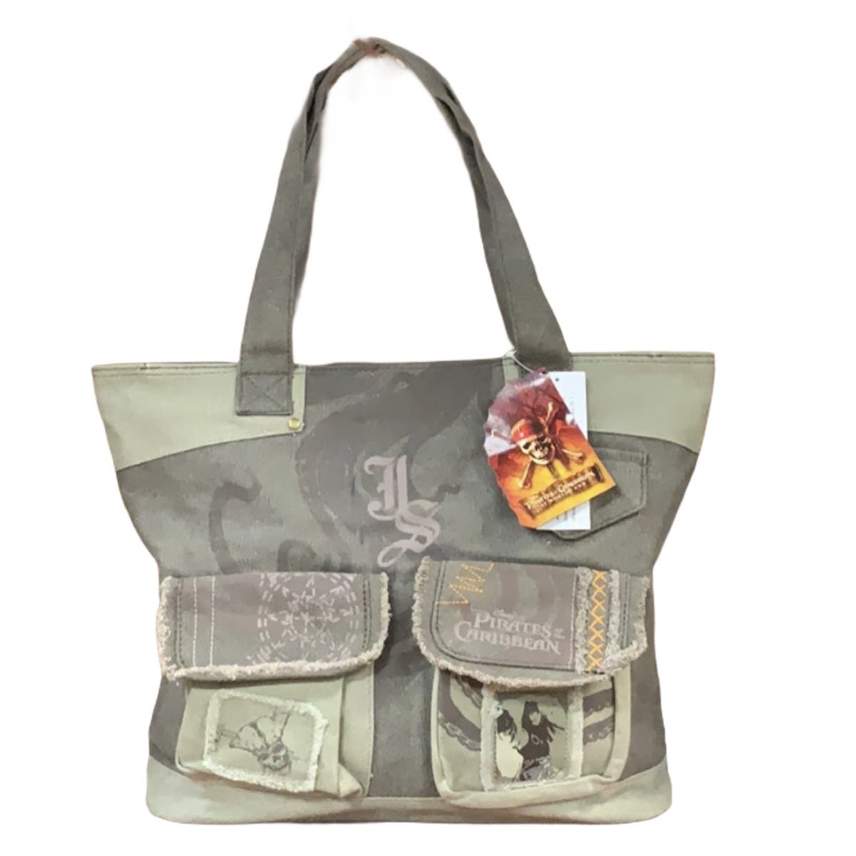 Disney Pirates of the Caribbean Jack Sparrow Zipper Tote Bag 