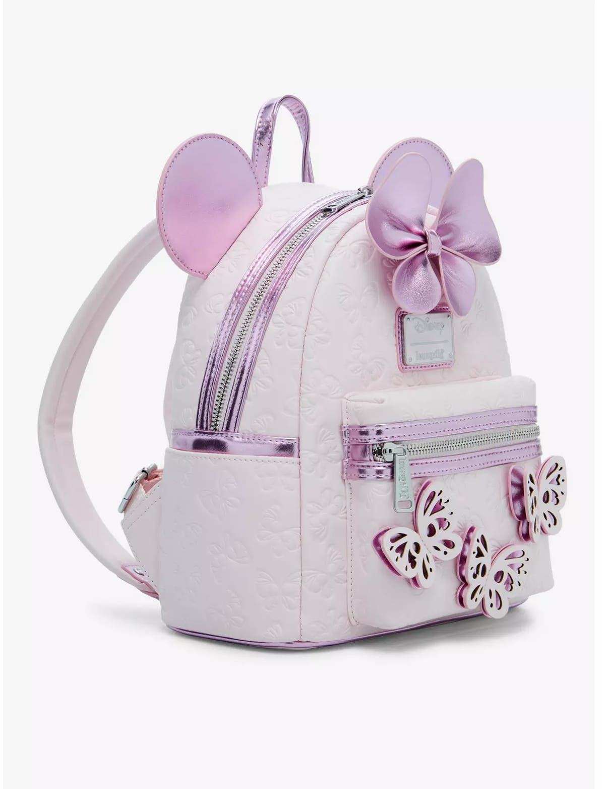 Loungefly Disney Minnie Mouse Ears Butterfly Mini Backpack Loungefly Minnie Mouse Blue Butterfly Backpack | Exclusive main image 2
