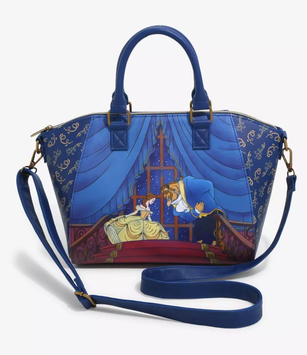 Loungefly Disney Beauty And The Beast Staircase Satchel Bag