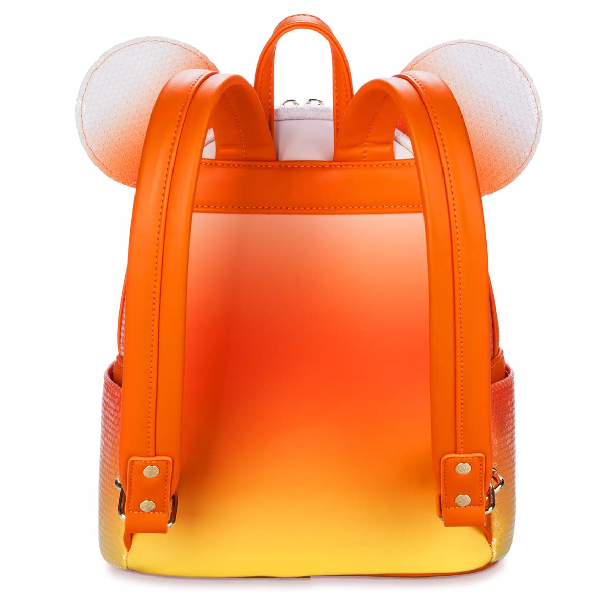 disney spooky mickey and minnie mouse candy corn mini backpack Exclusive - Cupcake Glow | Officially Licensed | Vegan Leather A Corny Companion The Halloween season carries a sweetness all its own Loungefly Disney Parks Halloween Candy