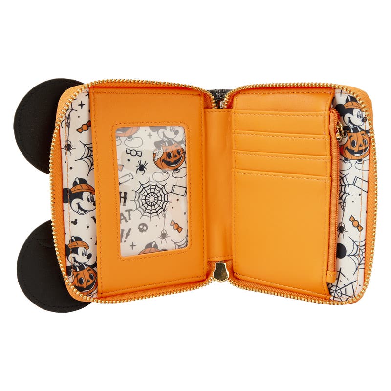 【Lounge Fly】Mickey Mouse Pumpkin Zip Around Wallet Loungefly Disney Mickey Mouse Pumpkin Zip Around Wallet