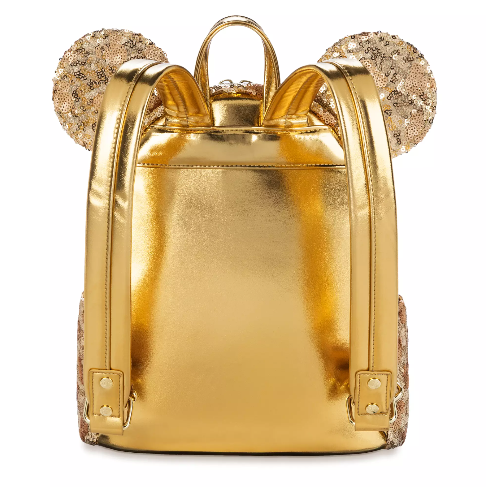 gold mini backpack disney Loungefly Minnie Mouse Metallic & Silver Quilted 22.8cmW x 26.6cmH x 11.4cmD This backpack is an officially licensed Disney product Mini Backpack Loungefly Disney Fanny