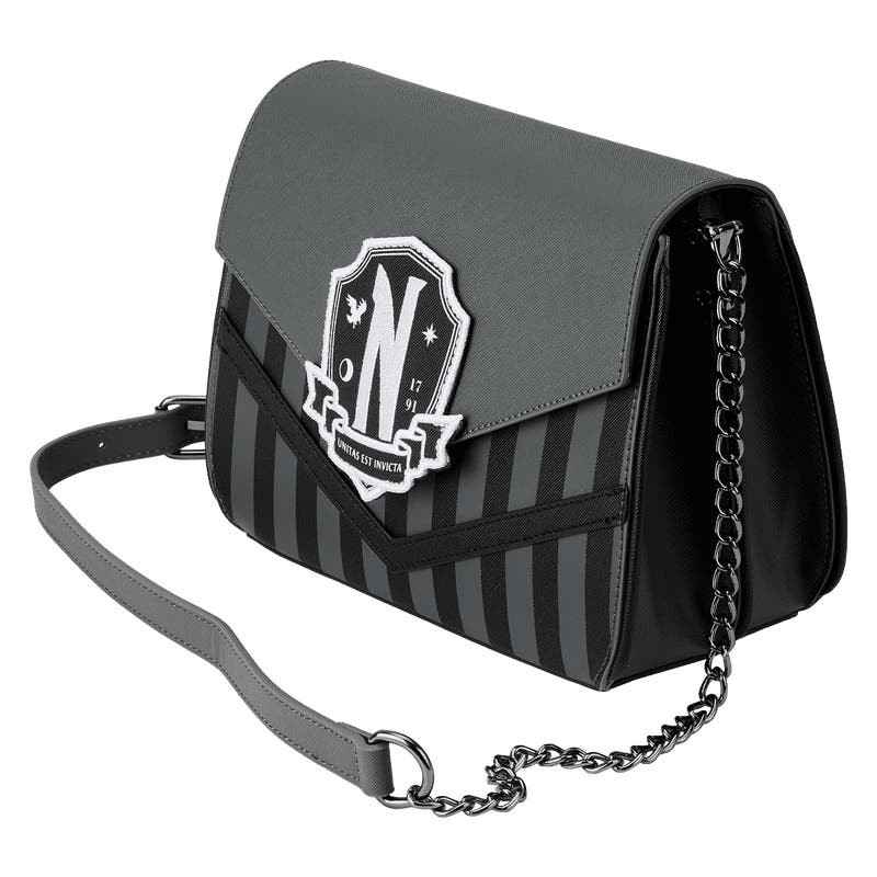Loungefly Wednesday Addams Exclusive Nevermore Crossbody Bag  display picture 2