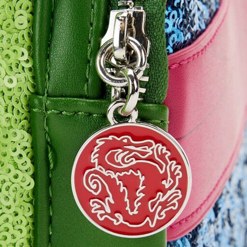 【Lounge Fly】Exclusive - Mulan Sequin Mini Backpack Loungefly Disney Mulan Sequin Mini Backpack | MadBagger.com