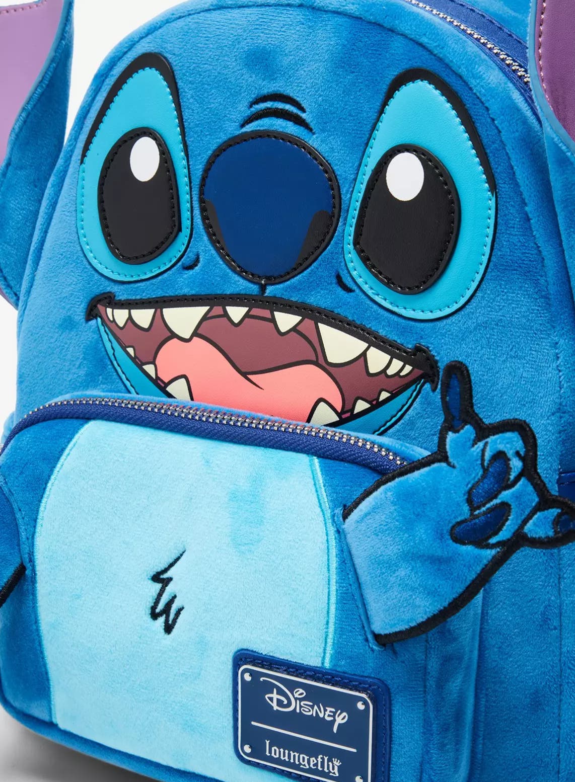 Loungefly Disney Lilo & Stitch Figural Fuzzy Stitch Mini Backpack Loungefly Disney Lilo & Stitch Figural Fuzzy Stitch Mini  main image 2