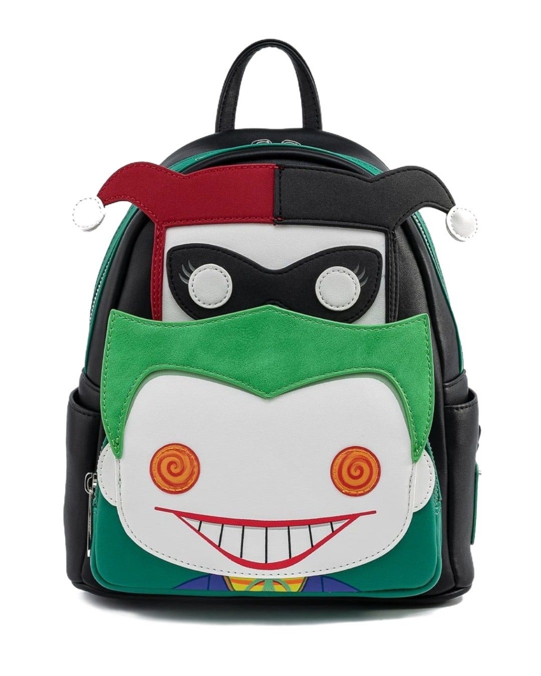 Funko DC Comics Harley Quinn Joker Mini Backpack Faux Leather Multi Color Bag New LoungeFly DC Harley Quinn Mini Backpack GameStop  main image 4
