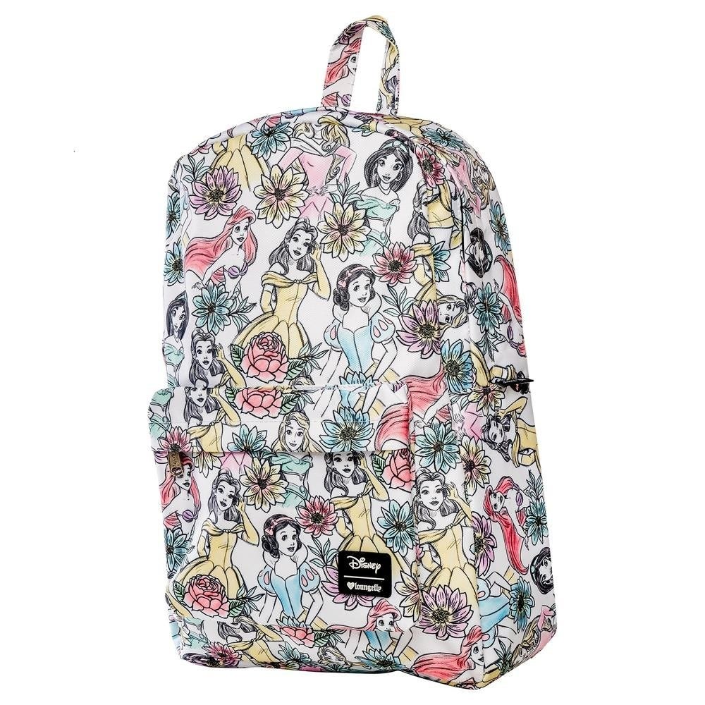LOUNGEFLY Disney Princesses Floral Nylon Backpack  display picture 3
