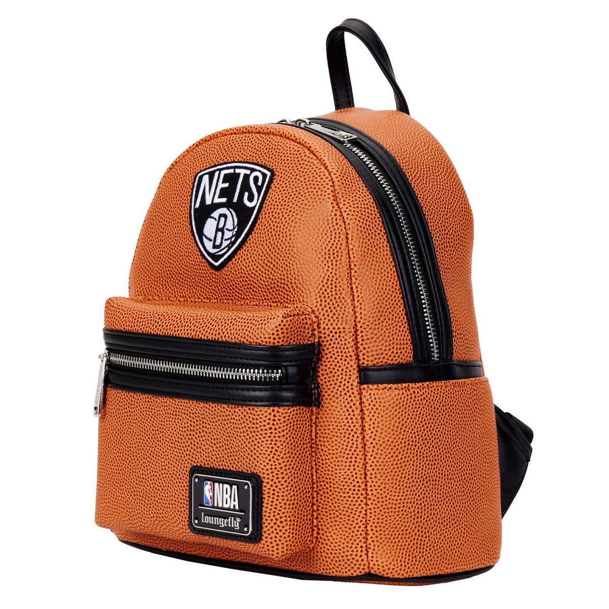 Loungefly Black & Gray Brooklyn Nets Mini Backpack with Patches Brooklyn Nets NBA Logo Loungefly Mini | Mercari main image 2