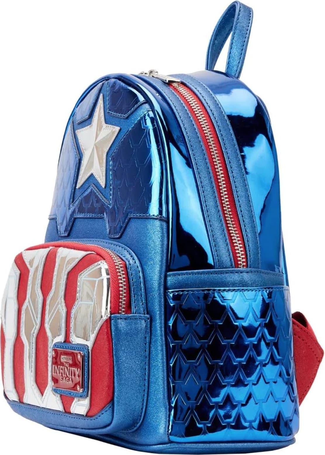 LOUNGEFLY Marvel Metallic Captain America Cosplay Mini  display picture 1