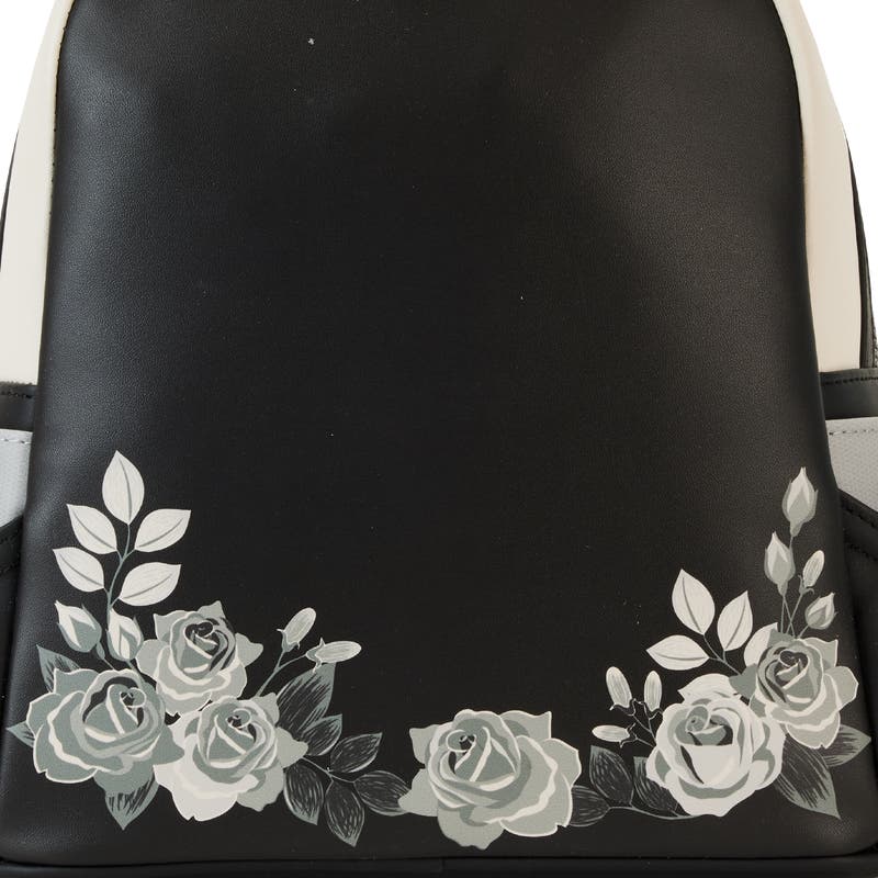 black rose embroidered mini backpack Sugar Skull Day of the Dead Purse Set,Vegan Leather Skull Handbag with Matching Wallet,Gothic Punk Design for Women,Mini Backpack and Crossbody Wristlet for Party Travel Biker Daily Use Adjustable webbing shoulder straps for a carry that works for you Widow Vampire Goth Velvet Heart