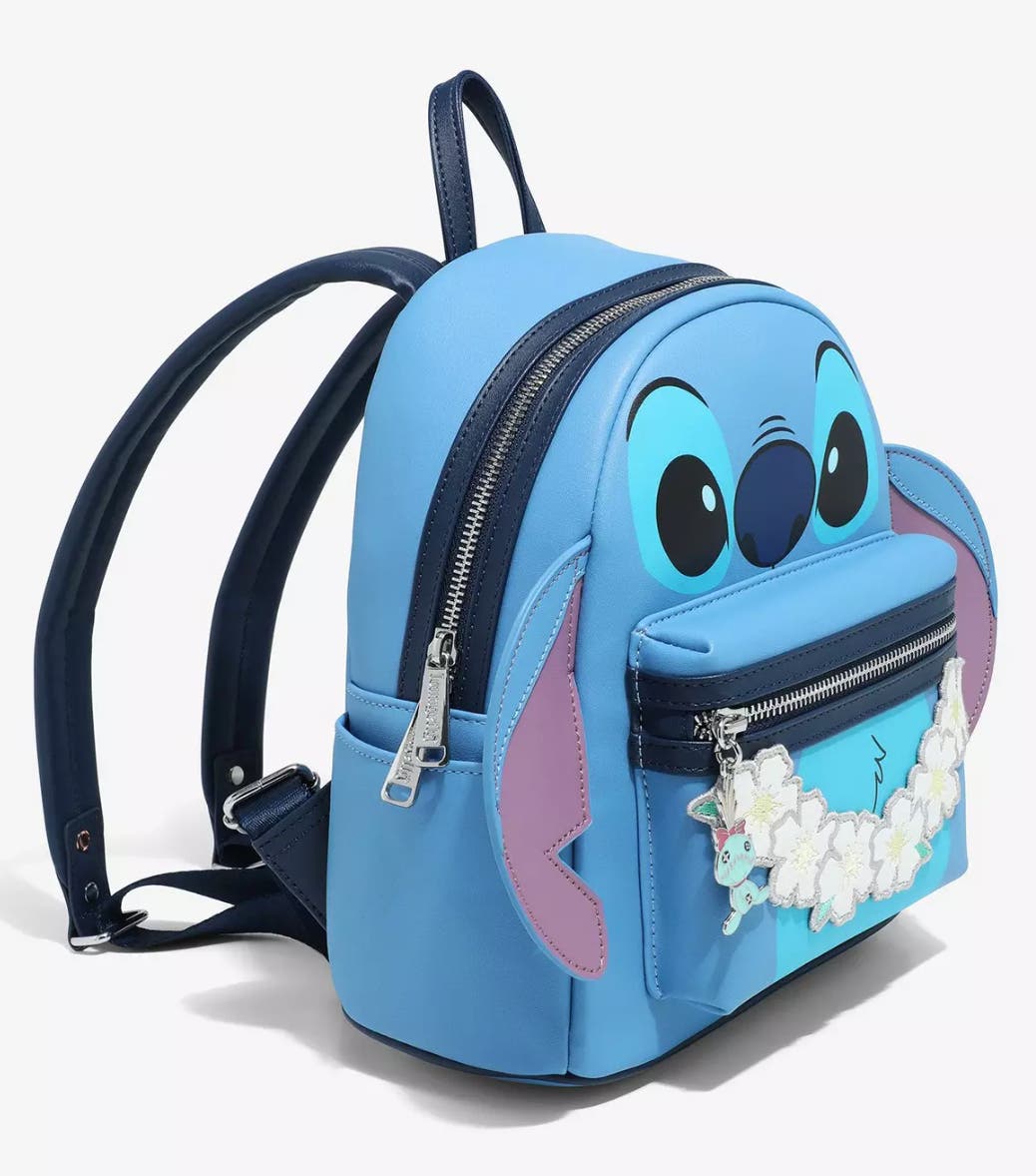 LOUNGEFLY Disney Lilo & Stitch Figural Stitch with Lei Mini