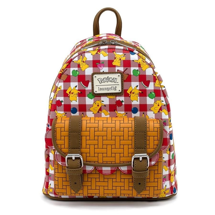 LOUNGEFLY Pokemon Pikachu Picnic Basket Mini Backpack  display picture 3