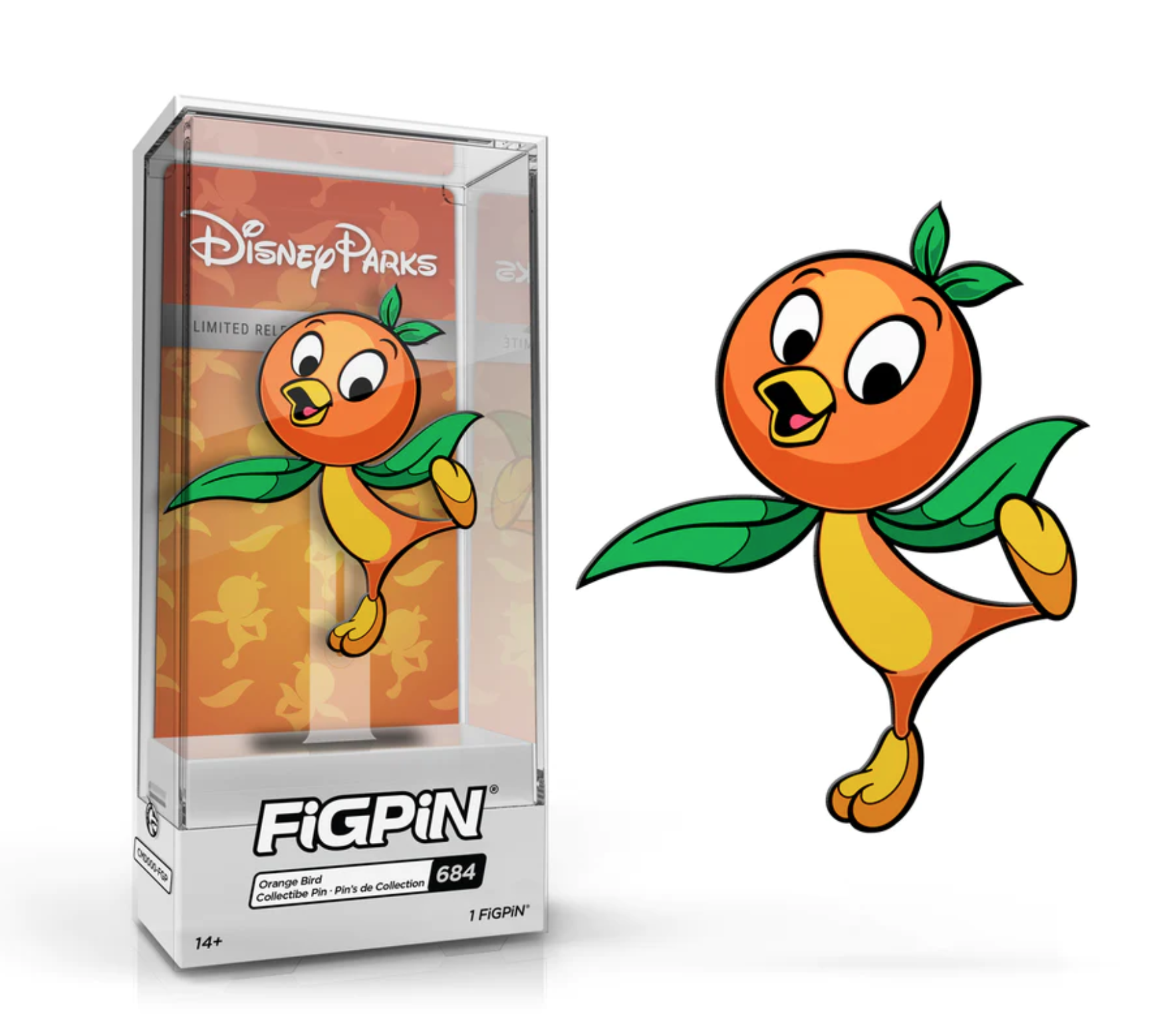 FiGPiN - Limited Edition Disney Orange Bird #684 - Enamel Pin