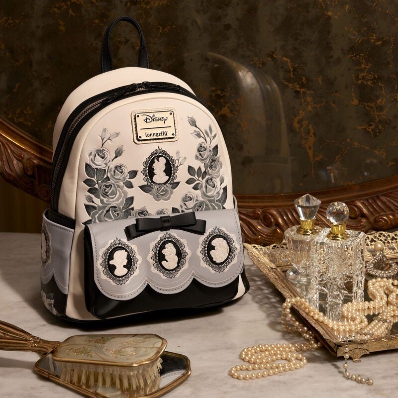 disney princess frame mini backpack LOUNGEFLY Disney Princess Cameo Porcelain Portraits Mini Backpack