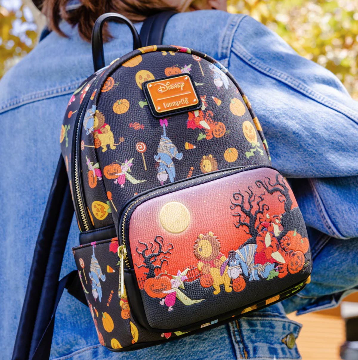 ☆Disney限定Loungefly光るHalloweenくまのプーさんミニBackpack Loungefly Disney Winnie the Pooh Halloween Glow in the Dark